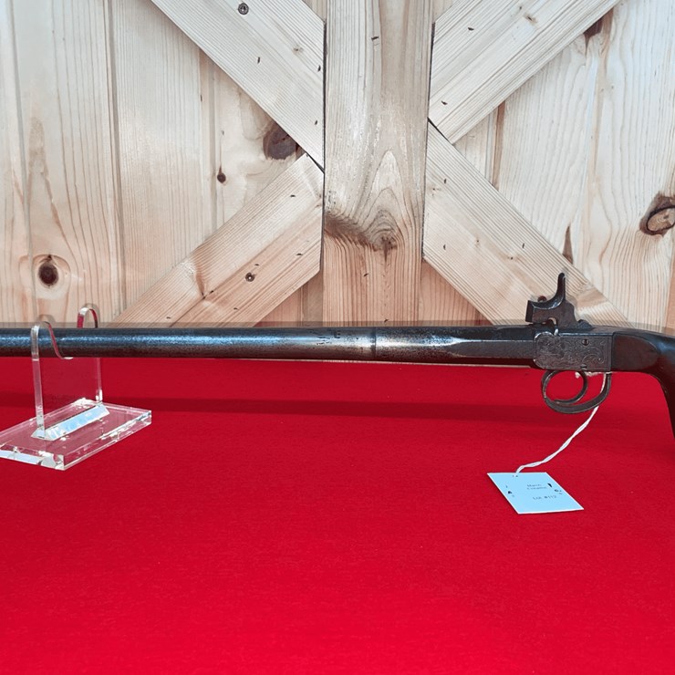 Percussion Muzzle-Loading Pistol with Damascus Pattern Barrel