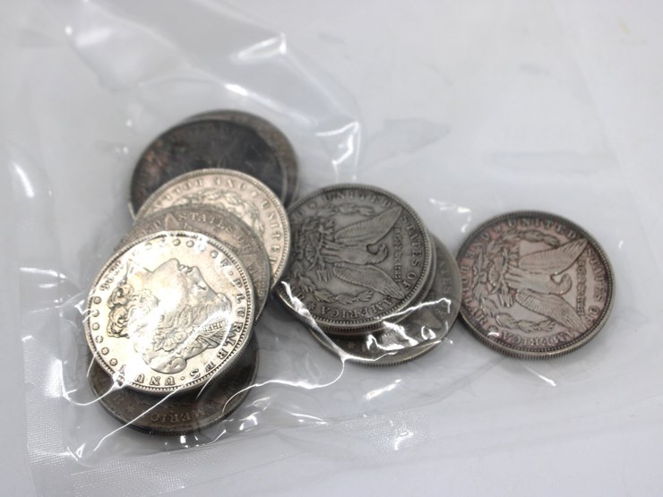 #36136-•-qty-10,-late-1800's-silver-morgan-dollar-coins,-90%-silver-image-1