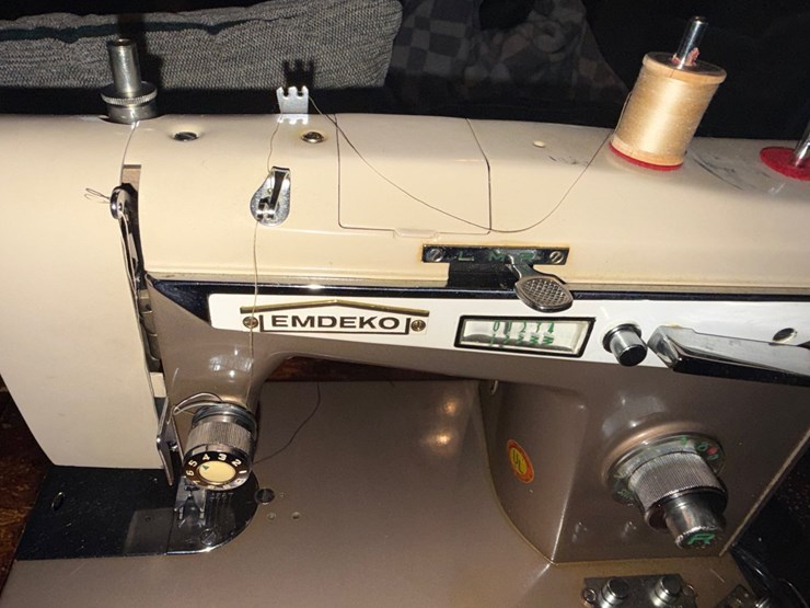 #93-•-antique-sewing-machine-base-with-electric-sewing-machine-image-5