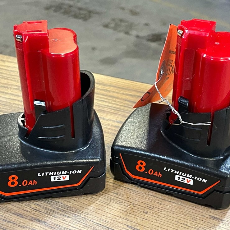 #2529 • (2) Milwaukee Compatible 12 V 8.0ah Batteries (PR13)