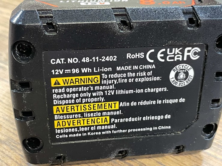 #2529-•-(2)-milwaukee-compatible-12-v-8.0ah-batteries-(pr13)-image-4