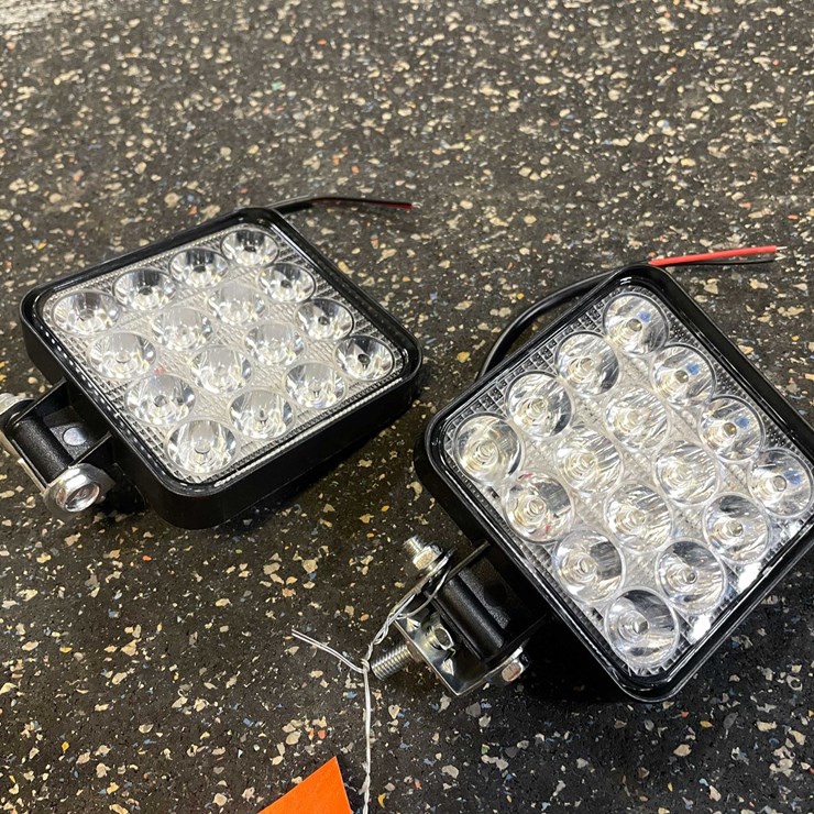 #2515 • (2) LED Work Lights, 3.5" Square, 12vdc (PR12)