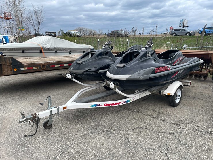 #1490-•-double-pwc-shorelander-trailer-&-waverunners-image-1
