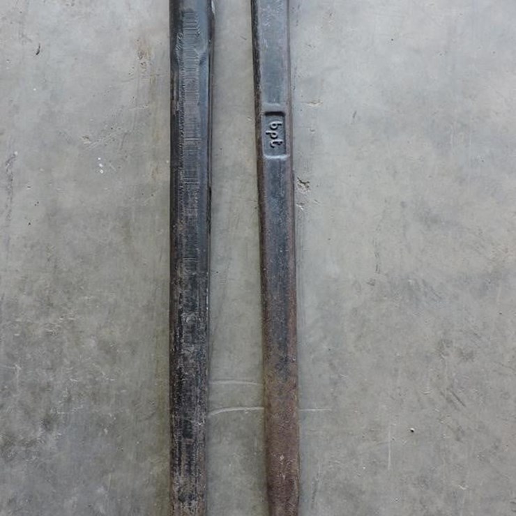 PAIR OF BPT HAY BALE SPEARS, 32” LONG