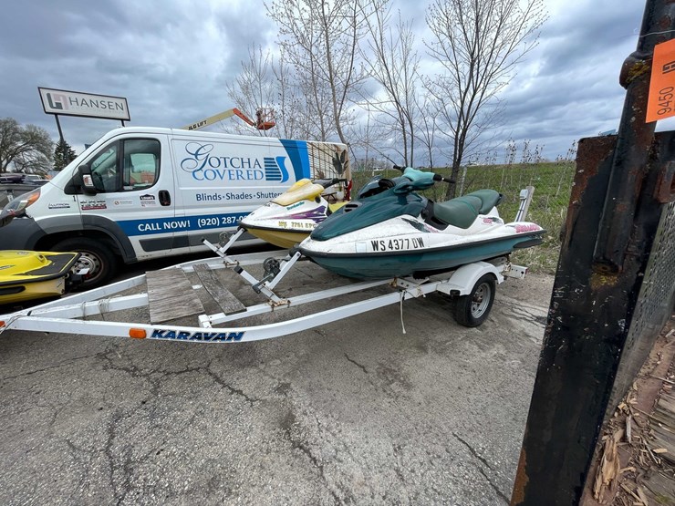 #1492-•-(2)-sea-doos-with-trailer-(both-have-registration-card)-(of)-image-3