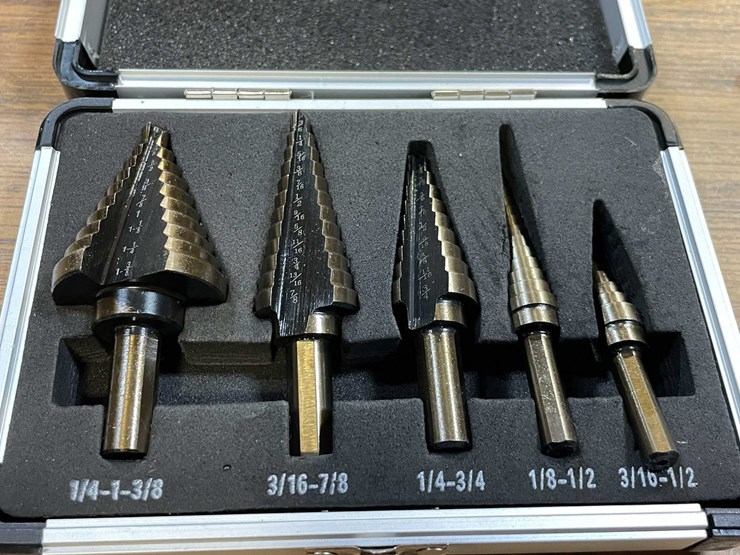 #2536-•-set-of-5-step-drills-in-metal-case-(pr13)-image-2