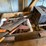 #1867-•-hand-saws,-hammers,-drill-braces-and-wooden-rolling-storage-drawer-image-1