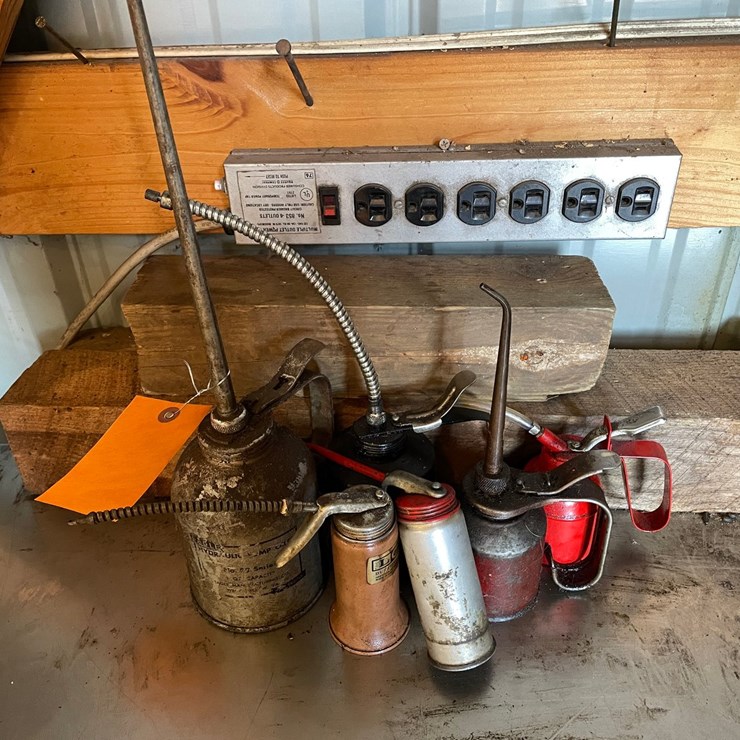 #1860 • (6) Shop Oil Cans