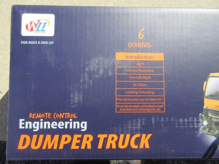 (2)-new-unused-remote-control-toy-dump-trucks,-image-2