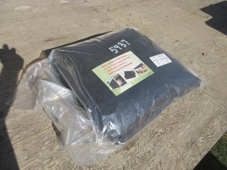 new-unused-black-outdoor-patio-fabric-screen,-image-1