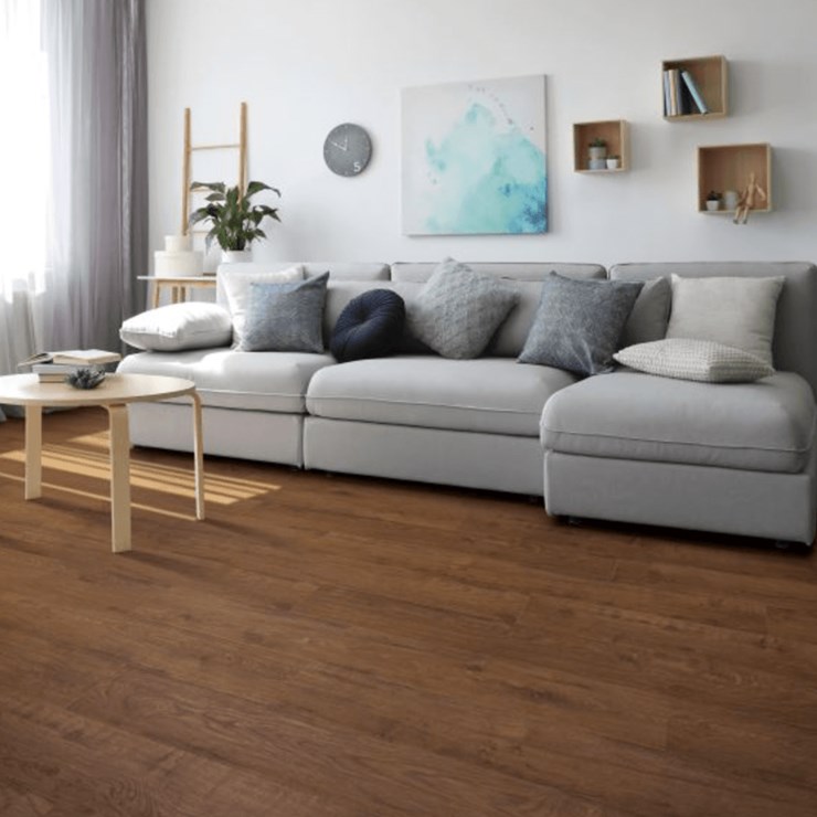 #710 • 483.60 total sq.ft. 24 cartons of new laminate flooring Mohawk Product is Western Row Red Clay Oak