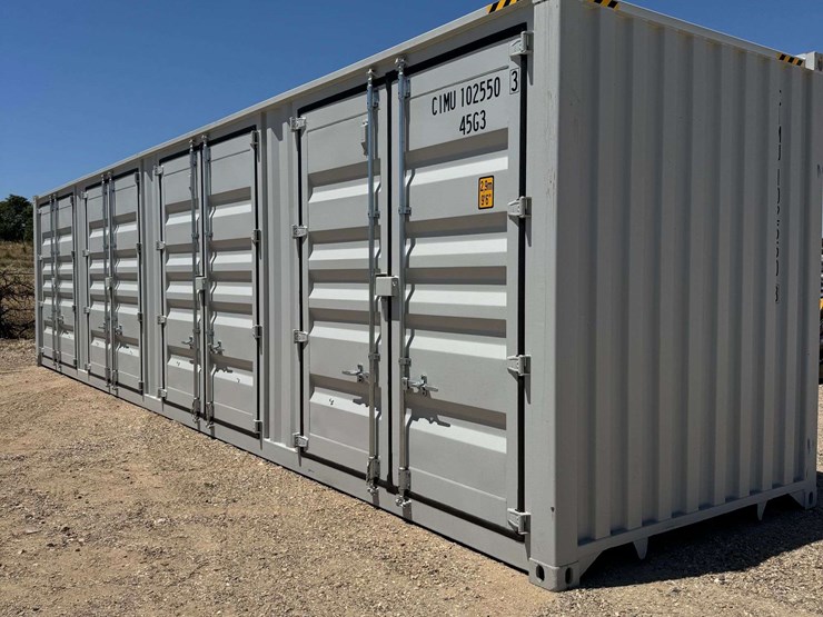 (2025)-40ft.-high-cube-shipping-container-w/-1-end-door-&-4-side-doors-(one-trip)-image-7