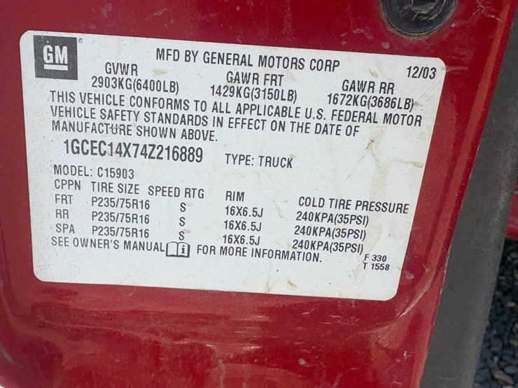 #23967-•-2004-chevrolet-silverado-pickup-vin:-1gcec14x74z216889-image-48