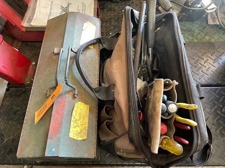 #1849-•-metal-toolbox-and-cloth-tool-bag-with-contents-image-1