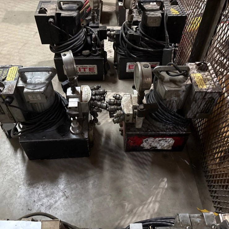 (2) power team 10K electric hydraulic pumps