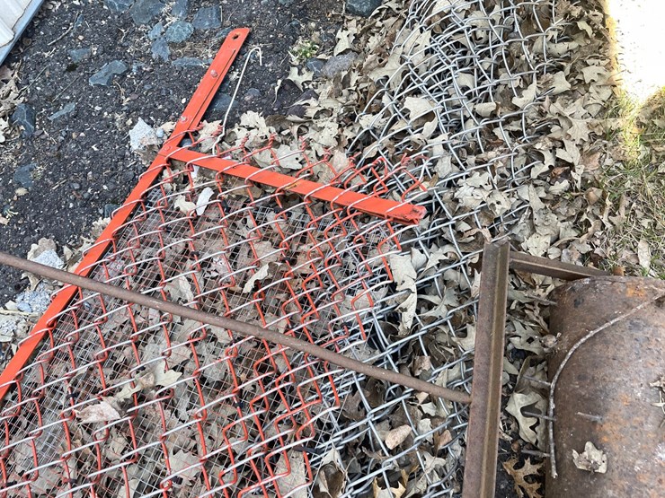 #1885-•-manual-lawn-aerator-and-partial-roll-of-chain-link-fence-image-6