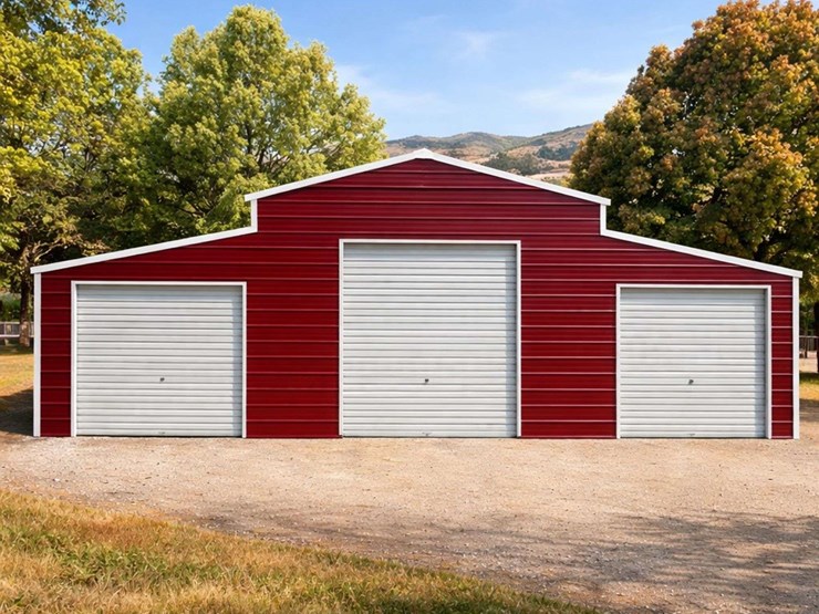 42'-x-30'-2025-triple-garage-metal-shed-(new/unused)-image-1