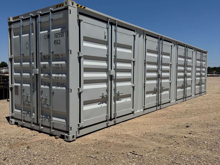 (2025)-40ft.-high-cube-shipping-container-w/-1-end-door-&-4-side-doors-(one-trip)-image-2