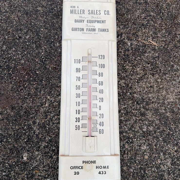Miller Sales Dairy Equipment Thermometer