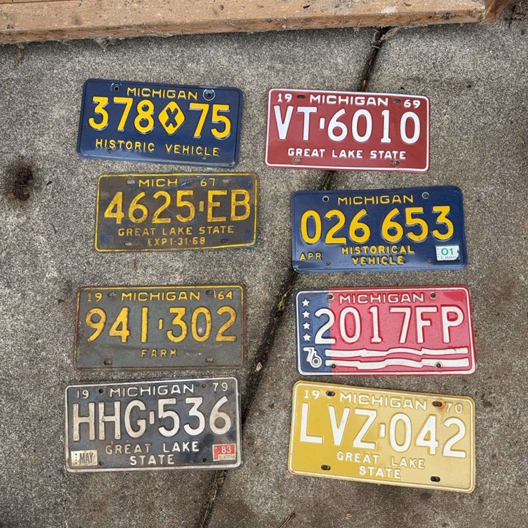 60's and 70's Michigan Plates