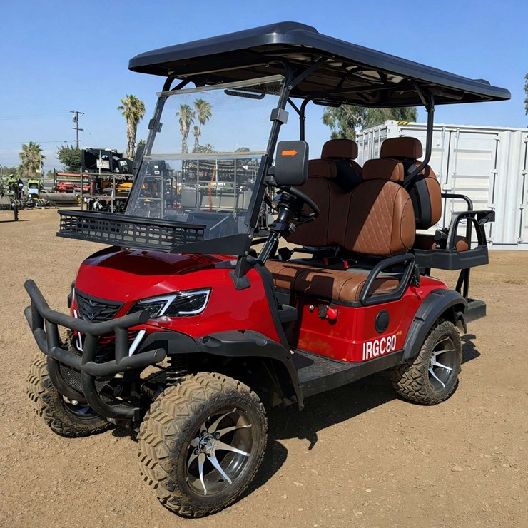 (Red) IRGC80 Lifted Electric Golf Cart **Unassembled**(New/Unused) Plugs into standard 110 outlet,…