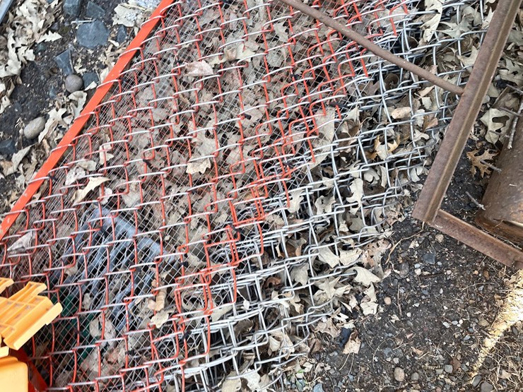 #1885-•-manual-lawn-aerator-and-partial-roll-of-chain-link-fence-image-7
