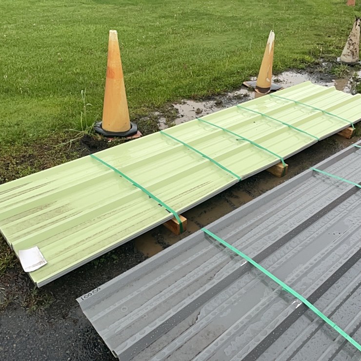 NEW 12FT. LONG PAINTED R PANEL NEW SUPPORT EQUIPMENT