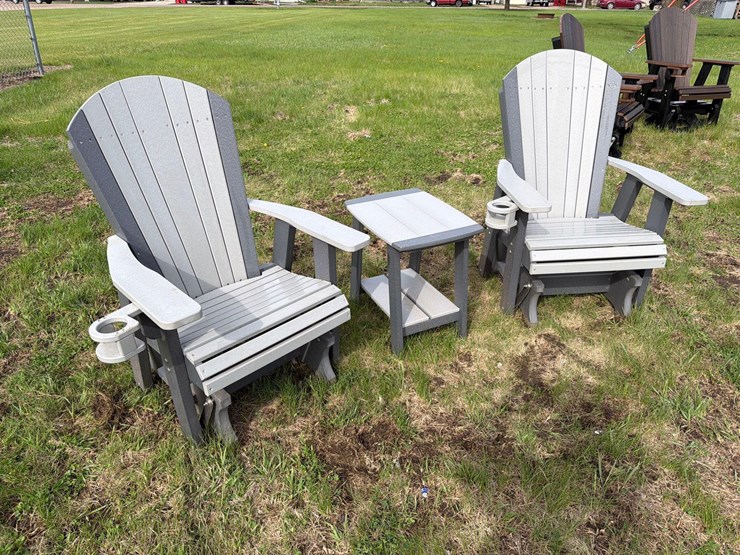 light-gray/dark-gray-glider-patio-chair-set-with-end-table-image-1