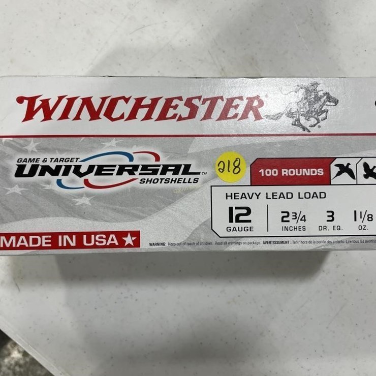 100 Rounds Winchester Heavy Lead Load 12ga Ammo