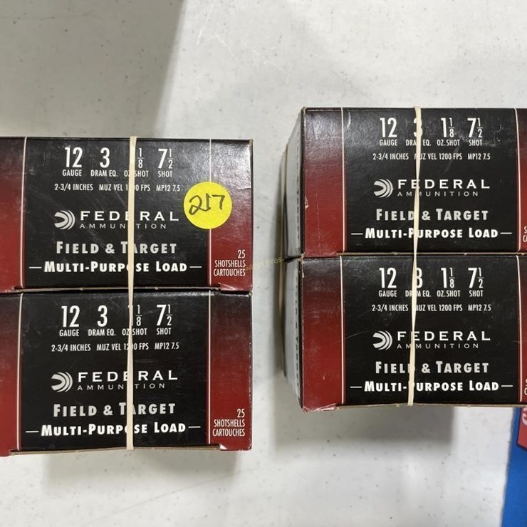 100 Rounds Federal Field & Target 12ga Ammo
