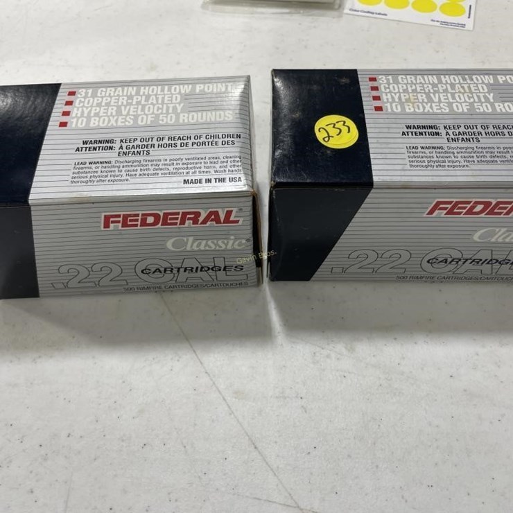 1000 Rounds Federal Classic 22 LR Ammo