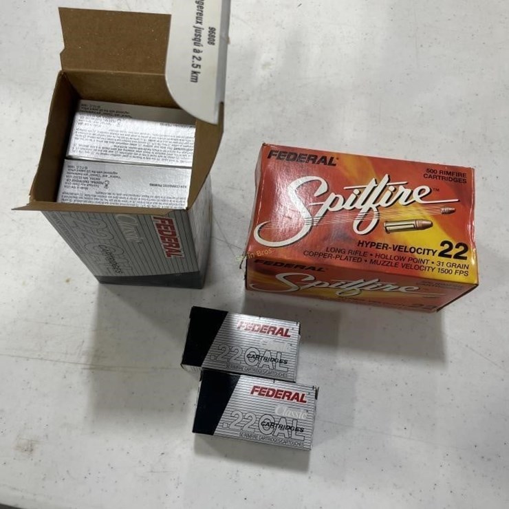 1000 Rounds Federal Classic/Spitfire 22 LR Ammo