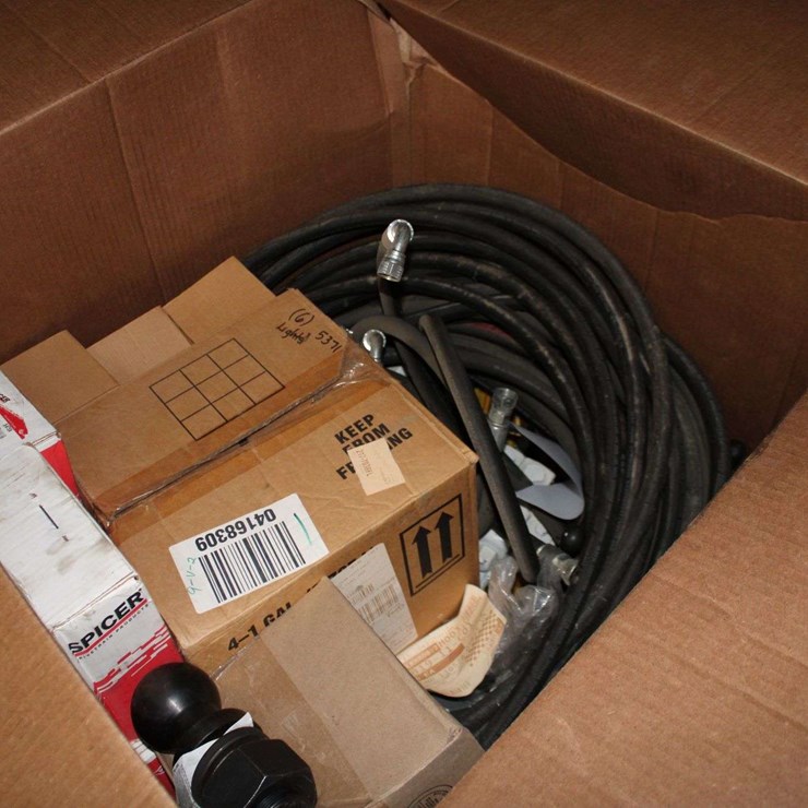 BOXES OF AUTOMOTIVE PARTS, BOX WITH OIL PAN KIT, AND MORE