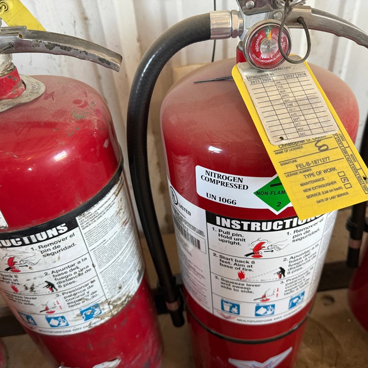 (5) UNUSED FIRE EXTINGUISHERS