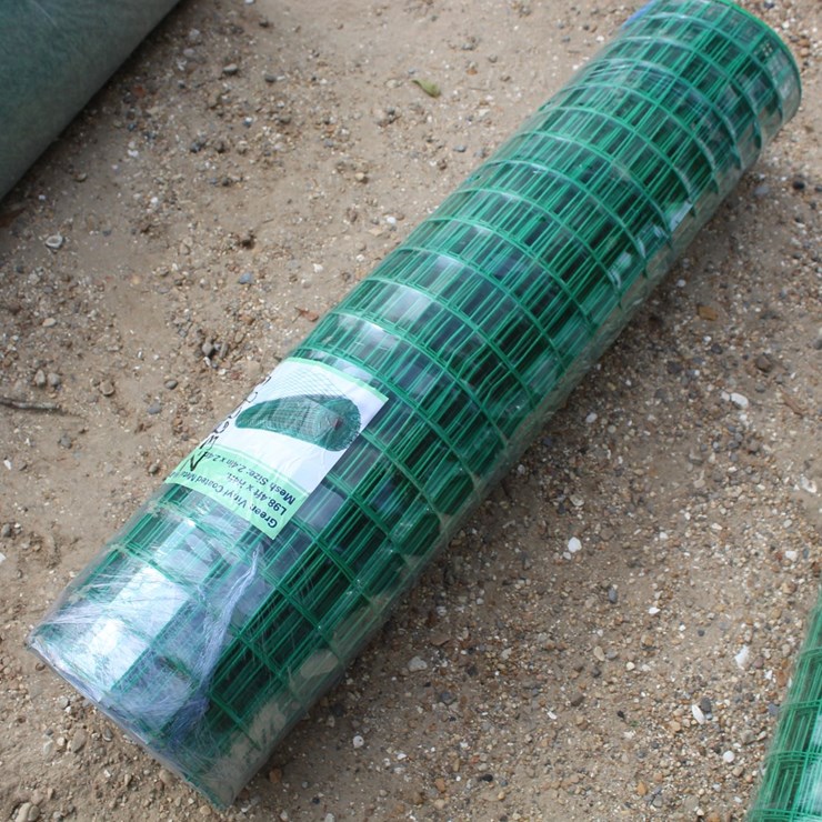 #5194 • 2 ROLL OF GREEN VINYL COATED LAWN FENCE