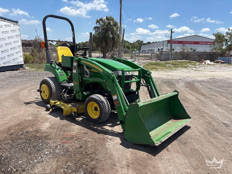 2007-john-deere-2305h-25hp-utility-loader-tractor-w/-mower-image-2