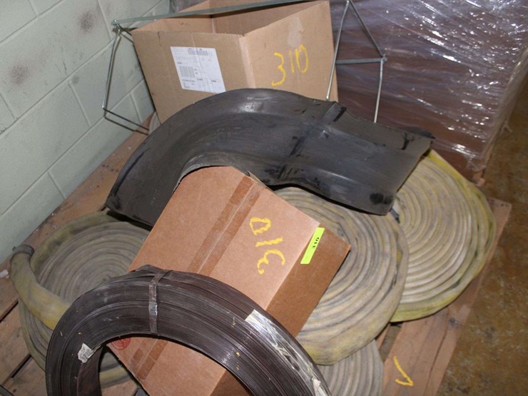 pallet-of-firehoses-and-a-roll-of-strapping,-and-more-metal-image-3