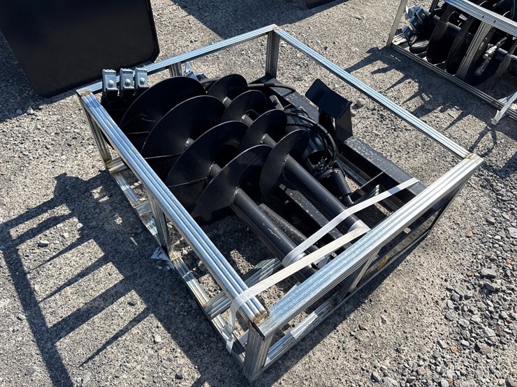 #2028-•-unused-jct-skid-steer-hydraulic-auger-drive-&-bits-inv#-47052-image-2
