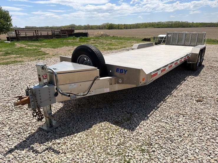 2020-eby-86”-x-24-1/2ft-bumper-hitch-flatbed-trailer—1-owner-image-2