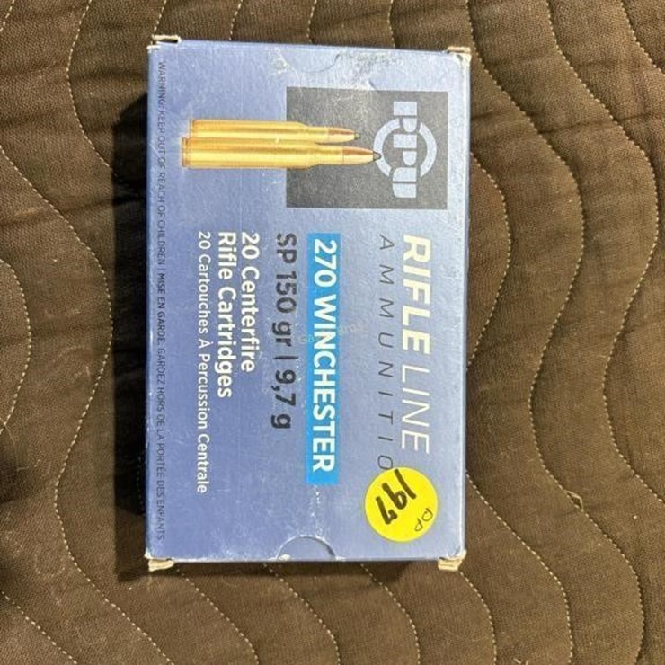 20 Rounds PPU 270 Win Ammo