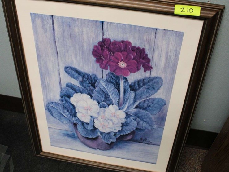 flower-print-with-frame--broken-glass-image-1