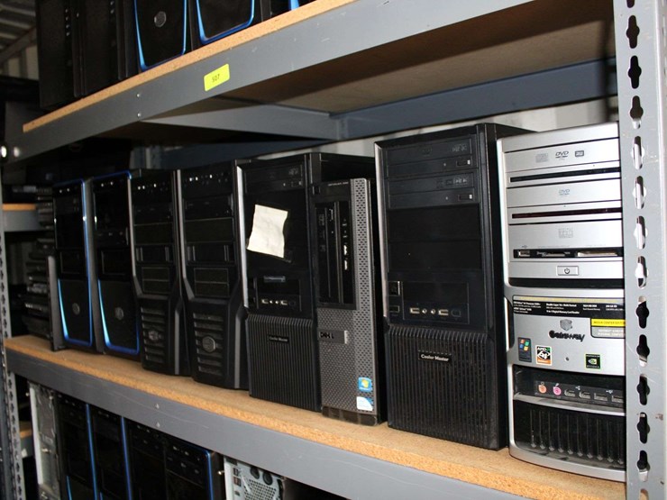 four-shelves-of-desktop-computers-&-laptop-computers-image-4