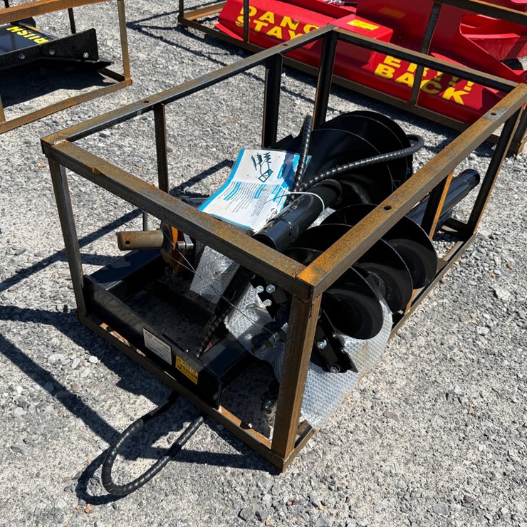 #45378 • Unused Mower King Skid Steer Auger w/ (3) Bits