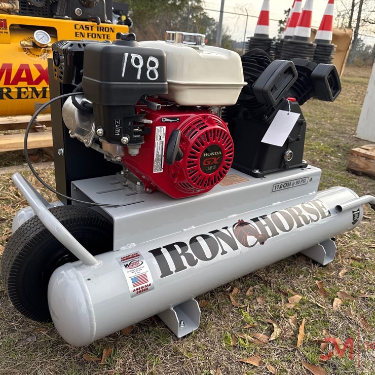 NEW IRON HORSE WHEEL BARREL AIR COMPRESSOR