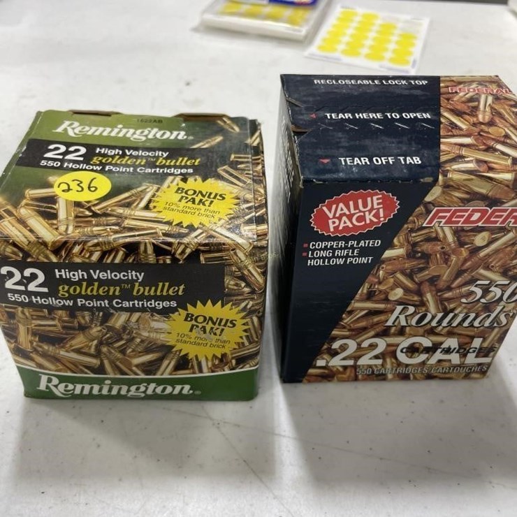 1100 Rounds Federal/Remington 22 LR Ammo