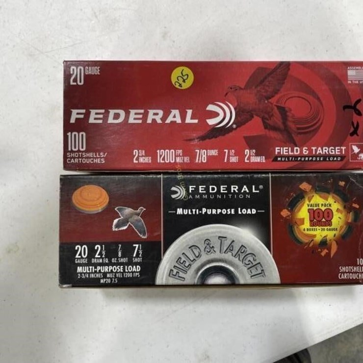 200 Rounds Federal 20ga Ammo