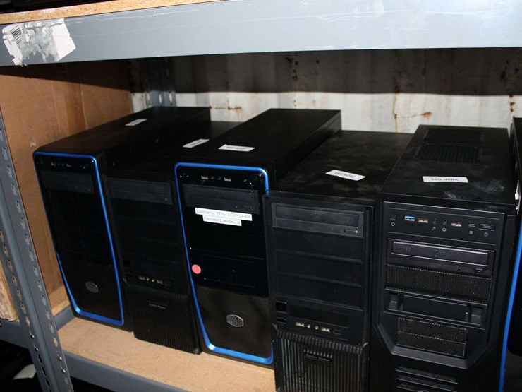 three-shelves-of-desktop-computers-&-flat-screen-monitors-image-4