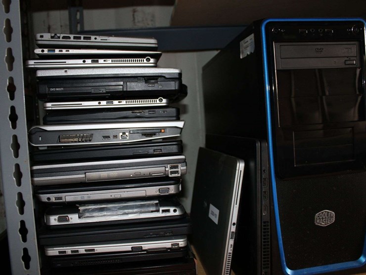 four-shelves-of-desktop-computers-&-laptop-computers-image-8