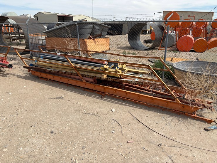 (2)-30’-extendable-rig-ladders-w/-assorted-pallet-rack-shelving-&-alkota-pressure-washer-image-1