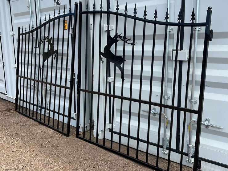 14ft.-bi-parting-wrought-iron-gate-(new/unused)-galvanized-+-powder-coated-image-2
